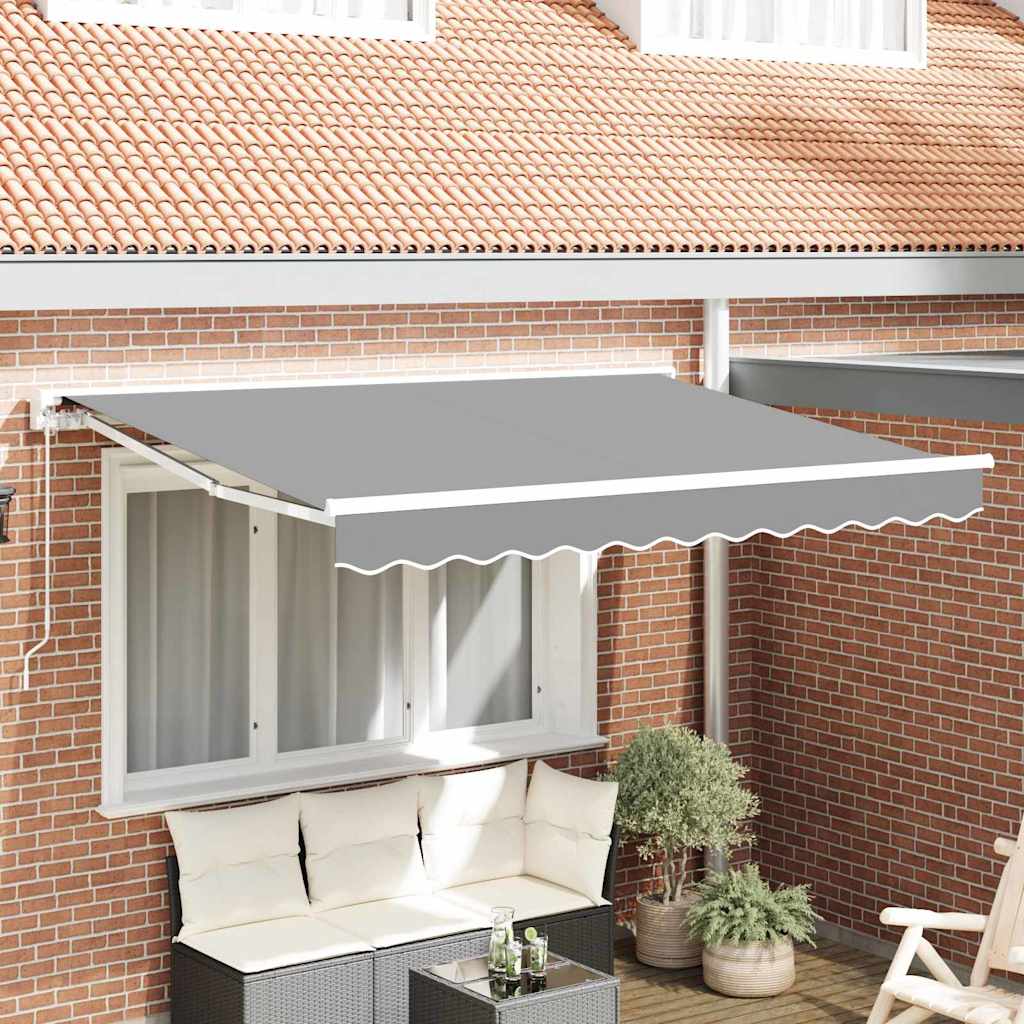 vidaXL Manual Awning Frame Powder-Coated Aluminium White