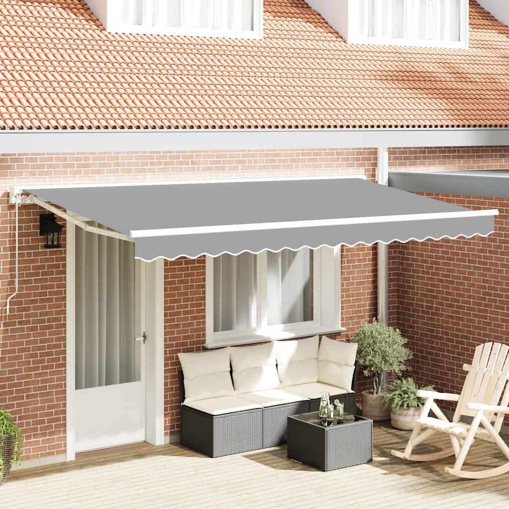 vidaXL Manual Awning Frame 4 x 2 m White Powder-Coated Aluminium 1