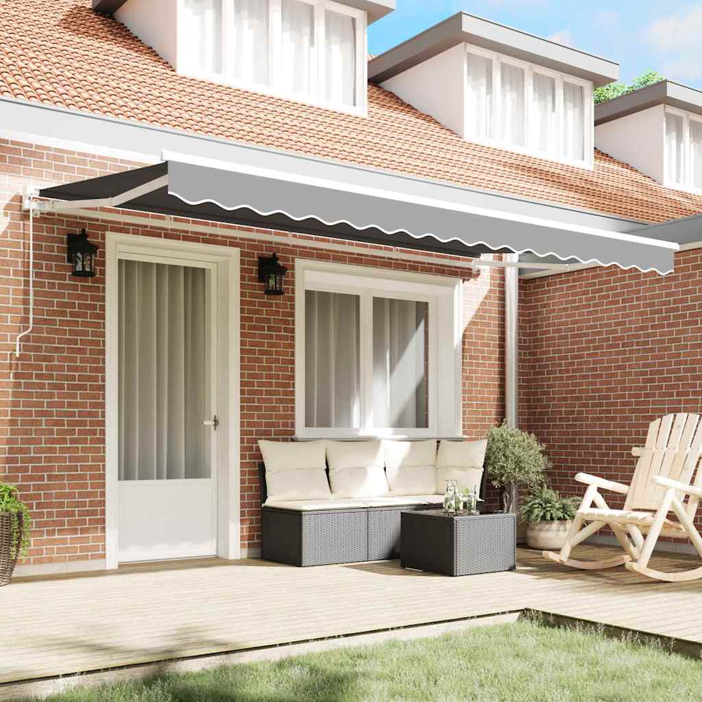 Manual Awning Frame Powder-Coated Aluminium White 2 m