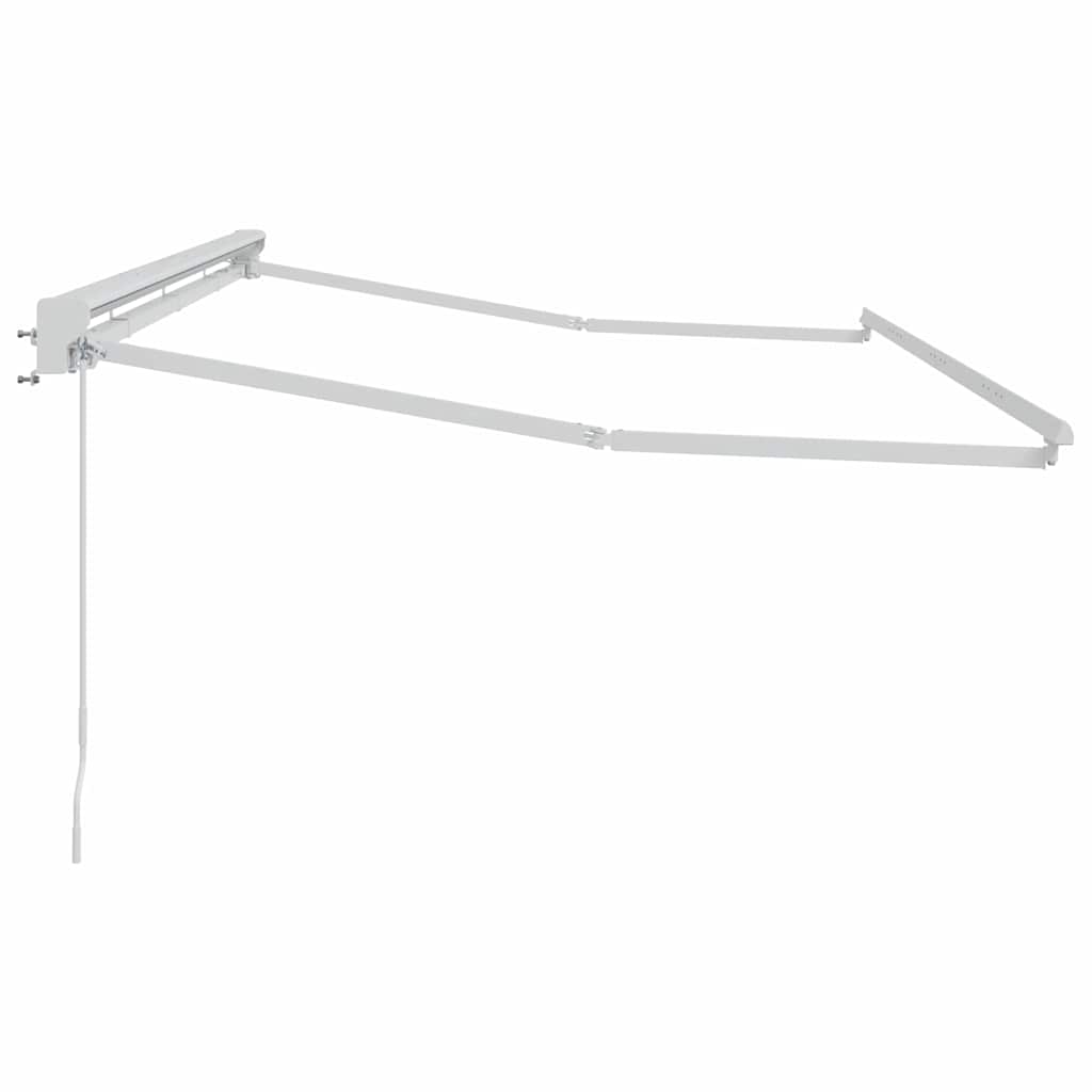 vidaXL Manual Awning Frame 4 x 2 m White Powder-Coated Aluminium 5