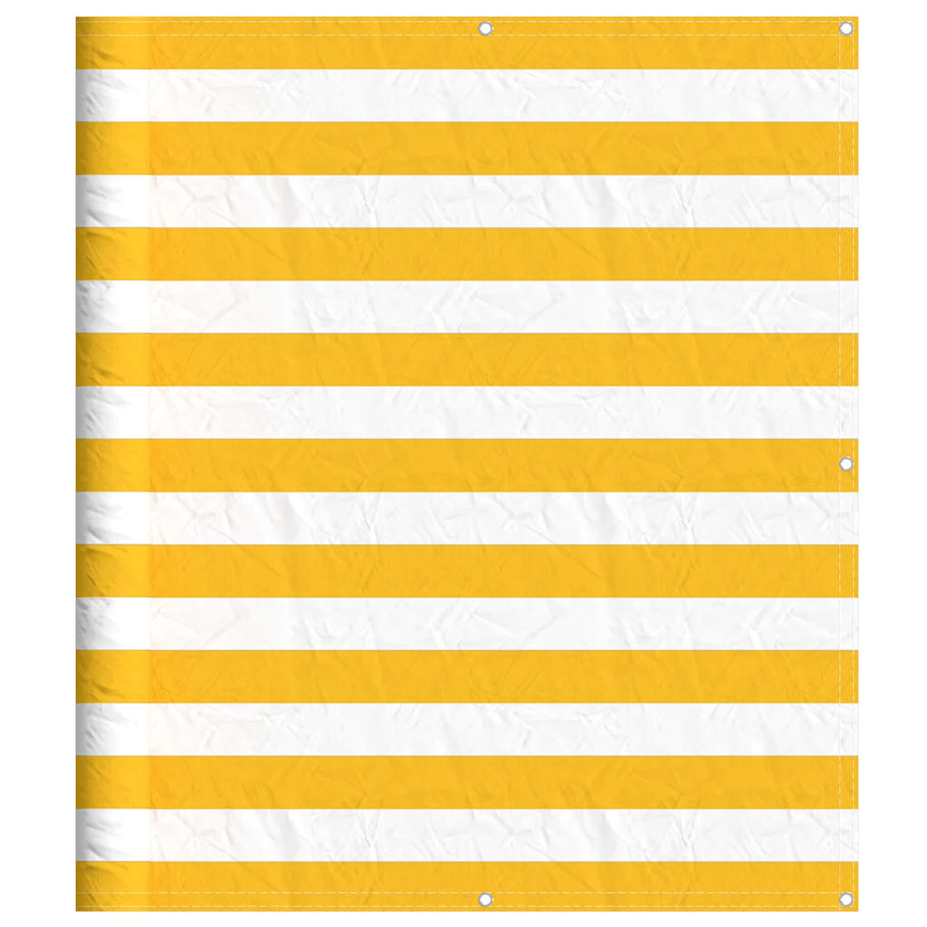 Balcony Screen 120x800 cm 100% Polyester Oxford Yellow and white