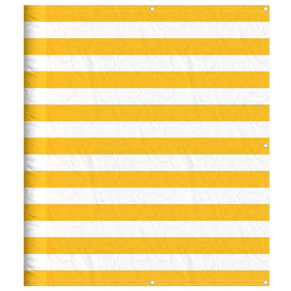 Balcony Screen 120x800 cm 100% Polyester Oxford Yellow and white
