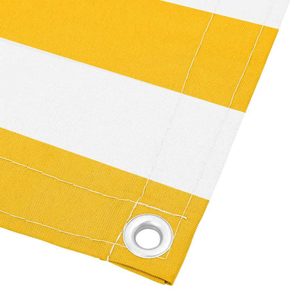 Balcony Screen 120x800 cm 100% Polyester Oxford Yellow and white