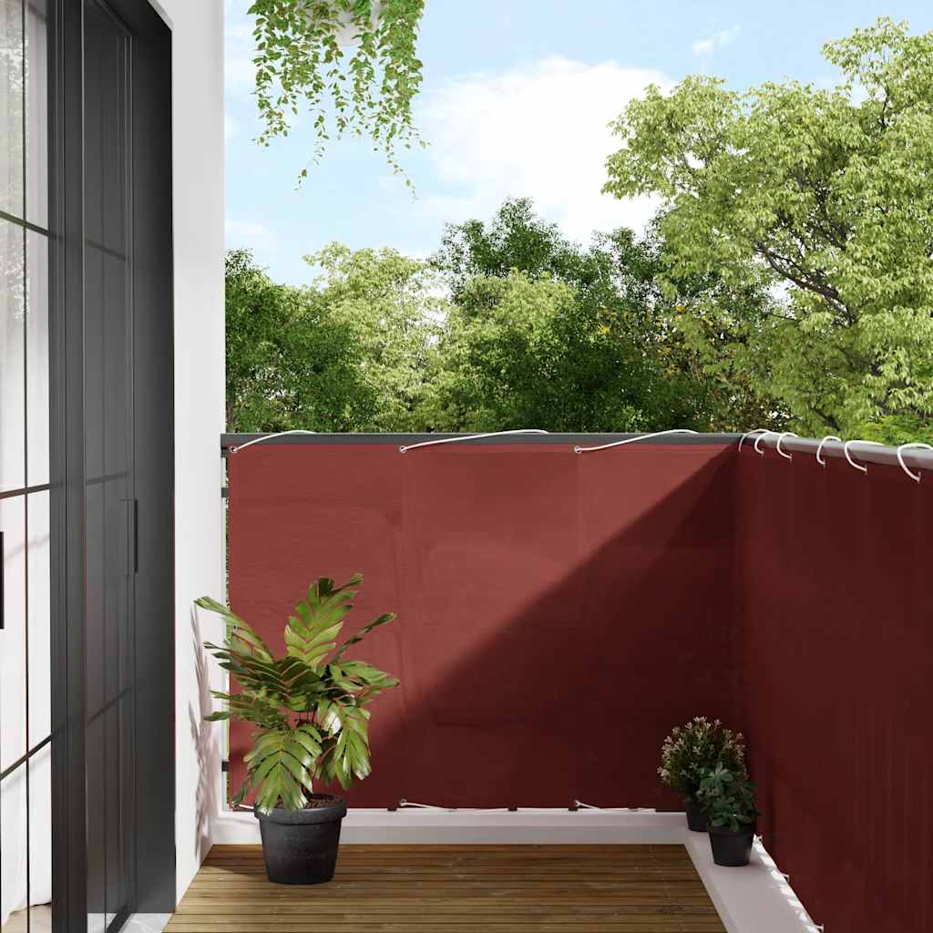 Balcony Screen 120x800 cm 100% Polyester Oxford Terracotta