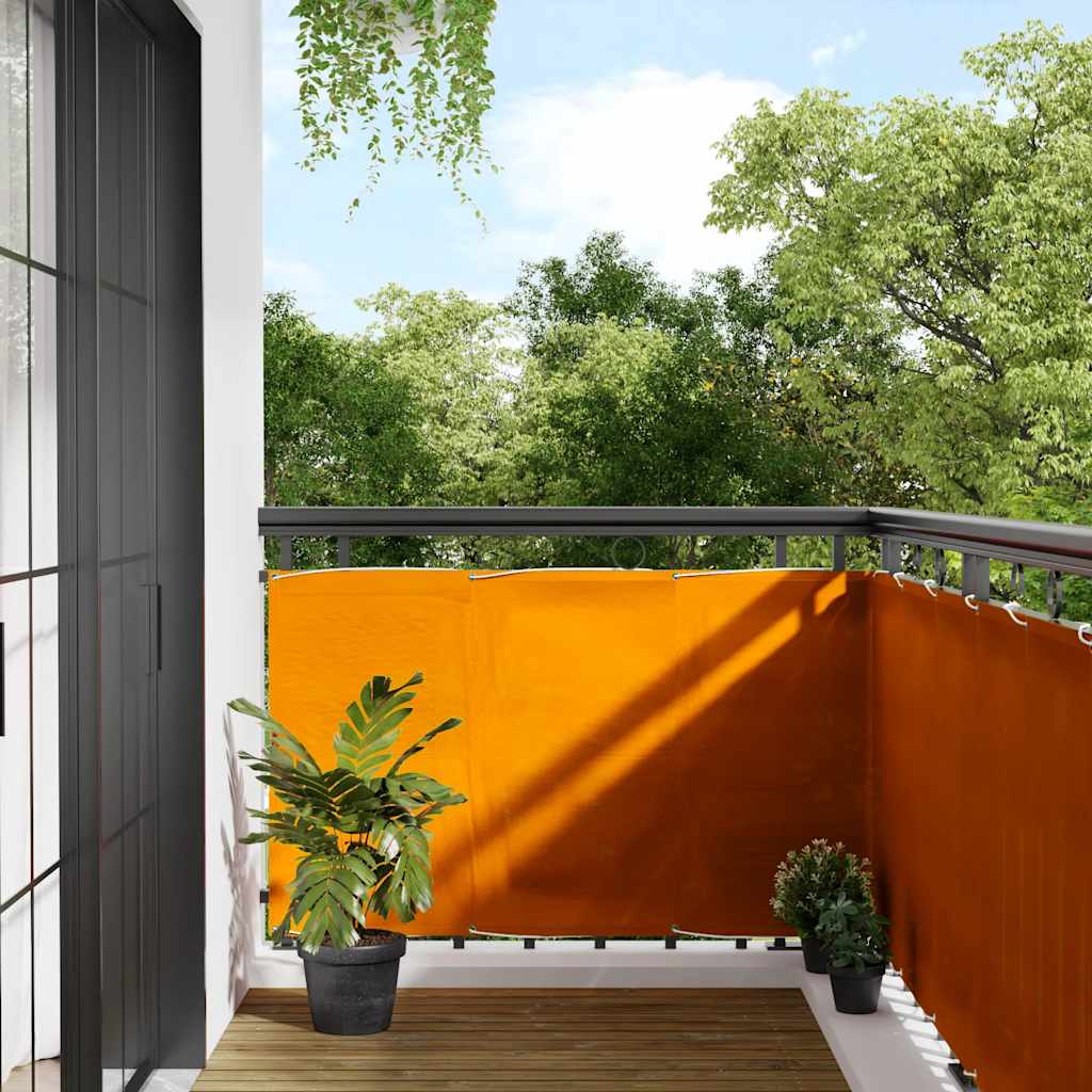 Balcony Screen 90x1000 cm 100% Polyester Oxford Orange