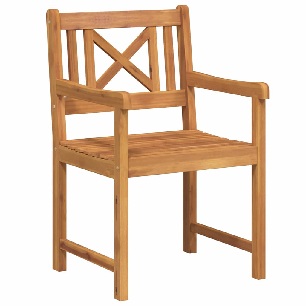 vidaXL Garden Chairs 4 pcs Natural Solid Acacia Wood 4
