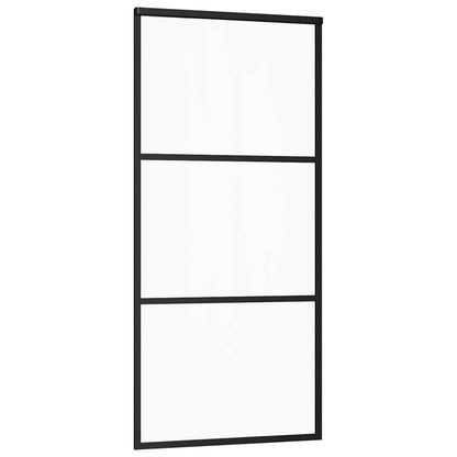 vidaXL Sliding Door with Hardware Set 90x205 cm ESG Glass&Aluminium 4