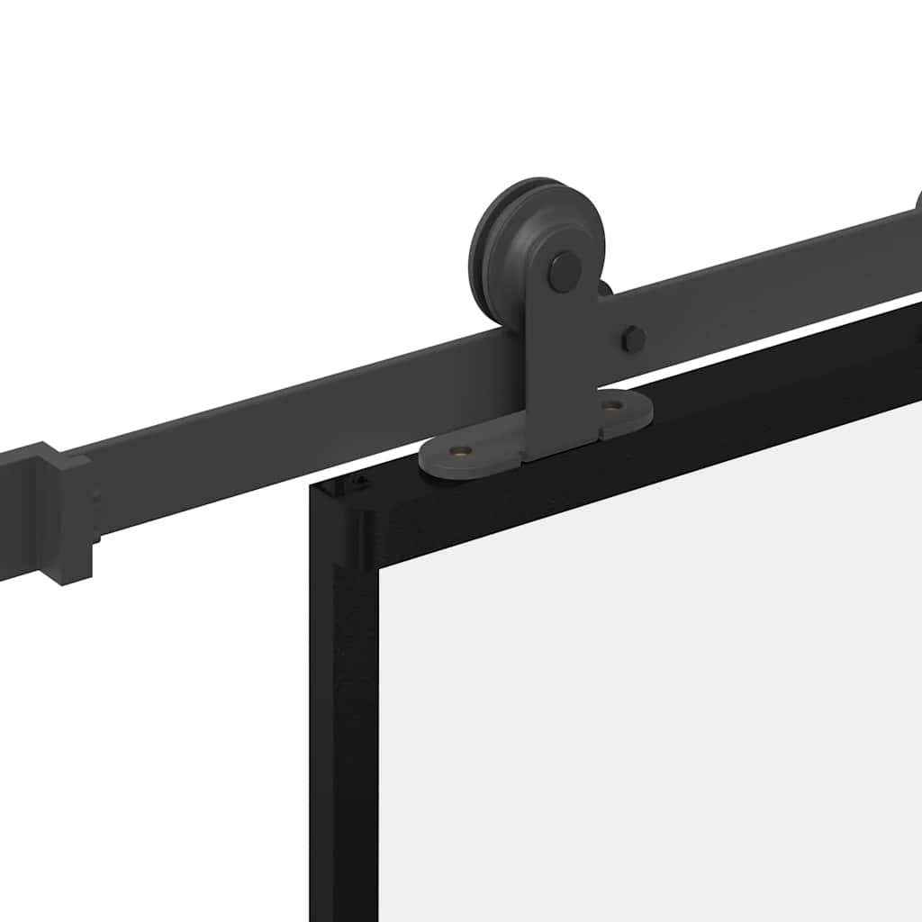 vidaXL Sliding Door with Hardware Set 90x205 cm ESG Glass&Aluminium 5