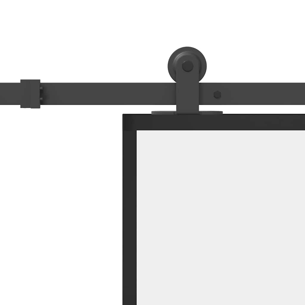 vidaXL Sliding Door with Hardware Set 90x205 cm ESG Glass&Aluminium 6
