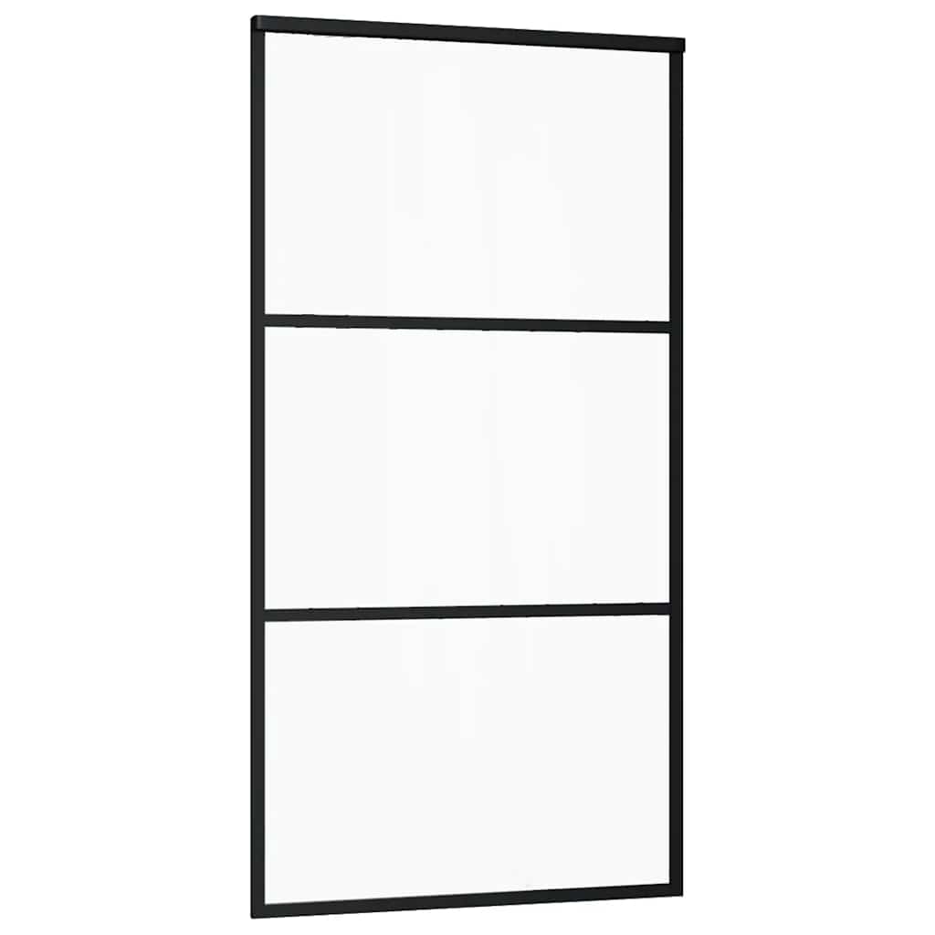 vidaXL Sliding Door with Hardware Set 102x205 cm ESG Glass&Aluminium 4