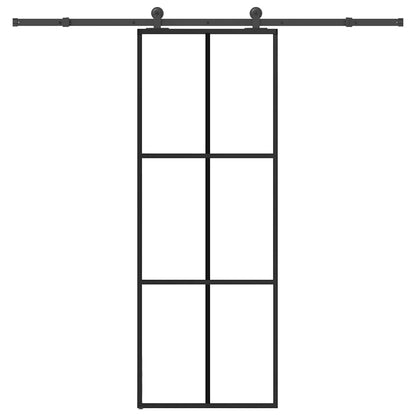 vidaXL Sliding Door with Hardware Set 76x205 cm ESG Glass&Aluminium 1