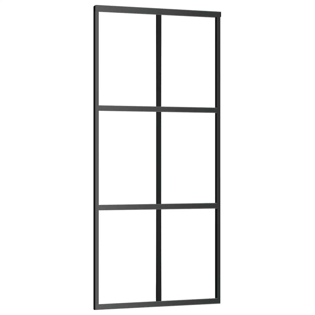 vidaXL Sliding Door with Hardware Set 90x205 cm ESG Glass&Aluminium 4