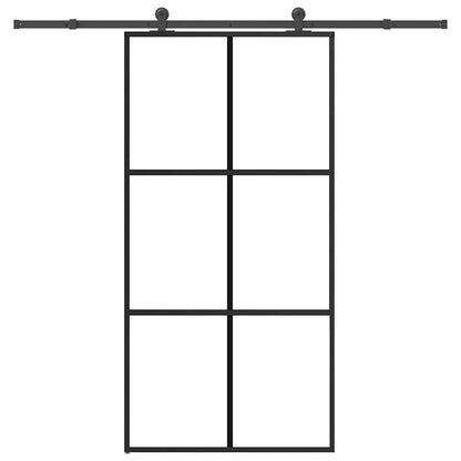 vidaXL Sliding Door with Hardware Set 102x205 cm ESG Glass&Aluminium 1