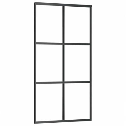vidaXL Sliding Door with Hardware Set 102x205 cm ESG Glass&Aluminium 3