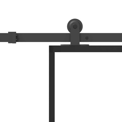 vidaXL Sliding Door with Hardware Set 102x205 cm ESG Glass&Aluminium 6