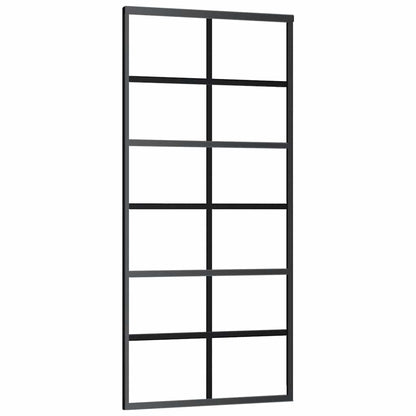 vidaXL Sliding Door with Hardware Set 90x205 cm ESG Glass&Aluminium 4