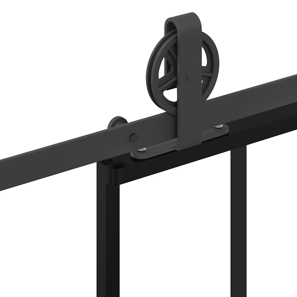 vidaXL Sliding Door with Hardware Set 76x205 cm ESG Glass&Aluminium 5