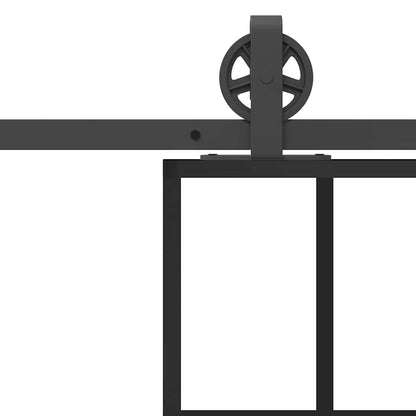 vidaXL Sliding Door with Hardware Set 76x205 cm ESG Glass&Aluminium 6