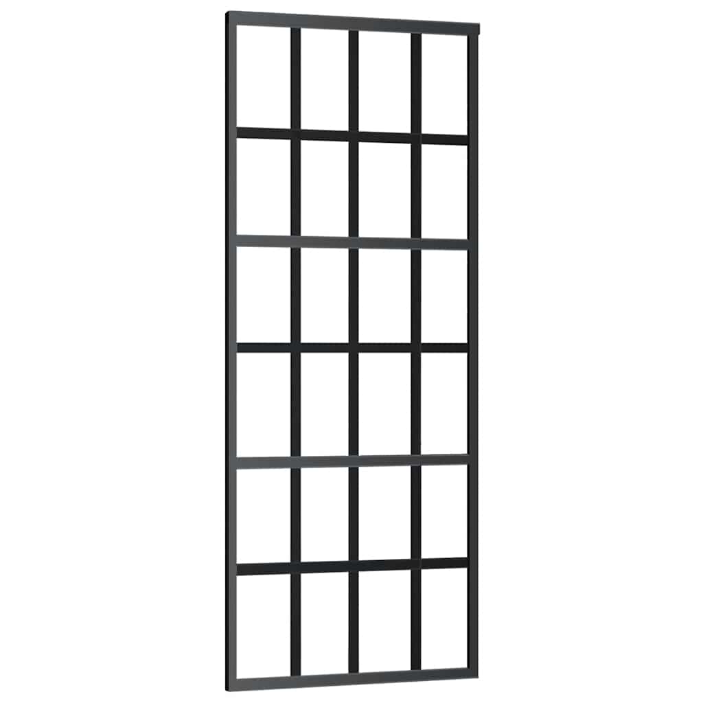 vidaXL Sliding Door with Hardware Set 76x205 cm ESG Glass&Aluminium 4