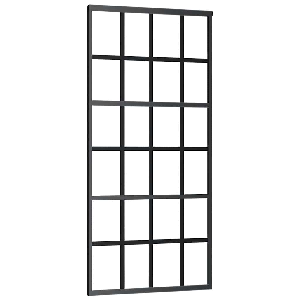 vidaXL Sliding Door with Hardware Set 90x205 cm ESG Glass&Aluminium 4