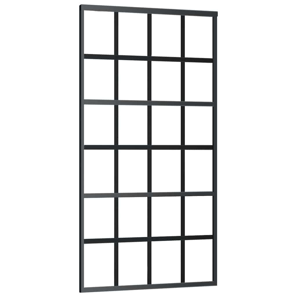 vidaXL Sliding Door with Hardware Set 102x205 cm ESG Glass&Aluminium 4