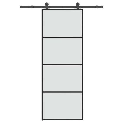 vidaXL Sliding Door with Hardware Set 76x205 cm ESG Glass&Aluminium 1