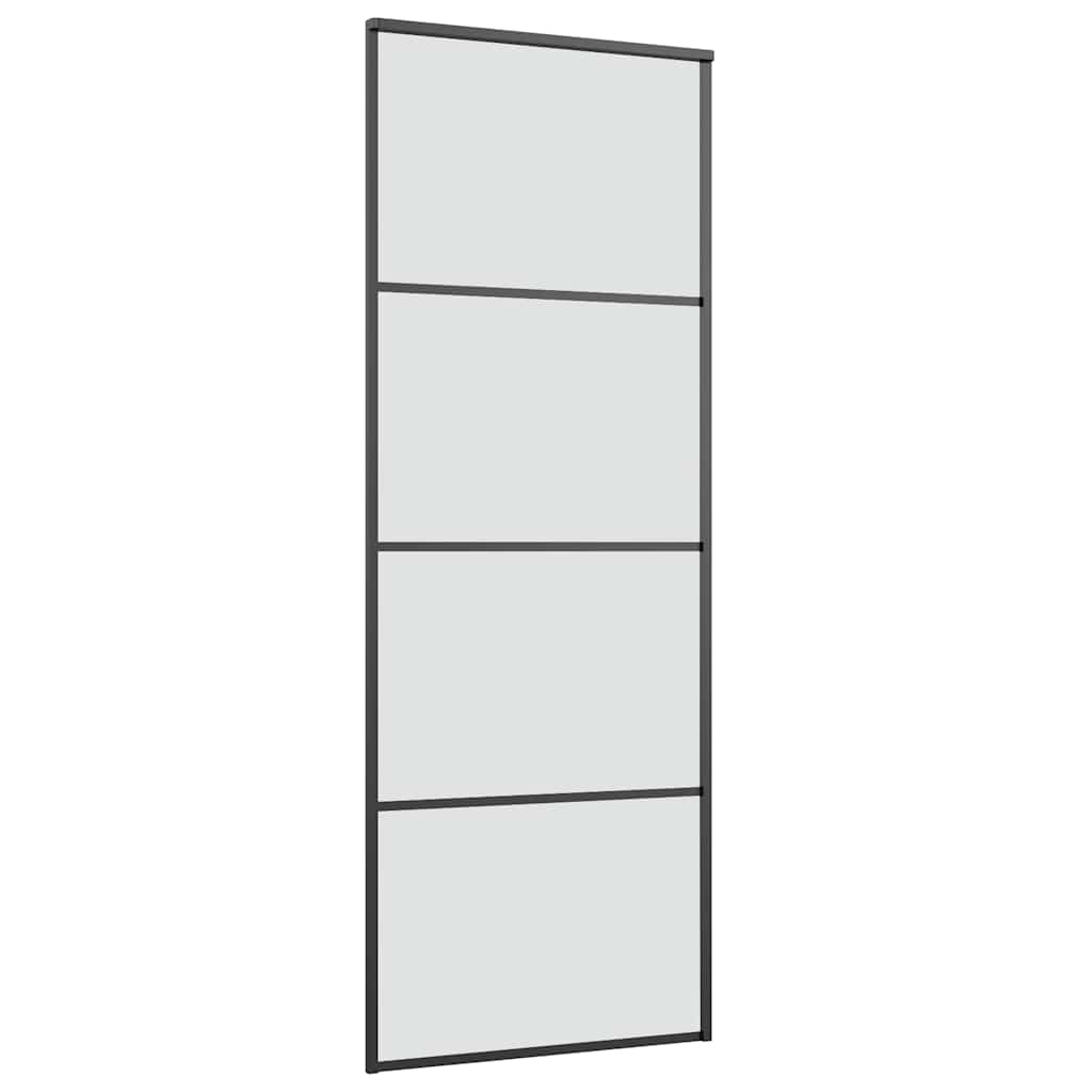 vidaXL Sliding Door with Hardware Set 76x205 cm ESG Glass&Aluminium 4