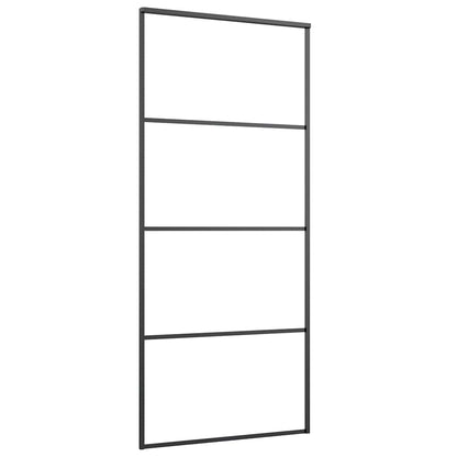 vidaXL Sliding Door with Hardware Set 90x205 cm ESG Glass&Aluminium 4