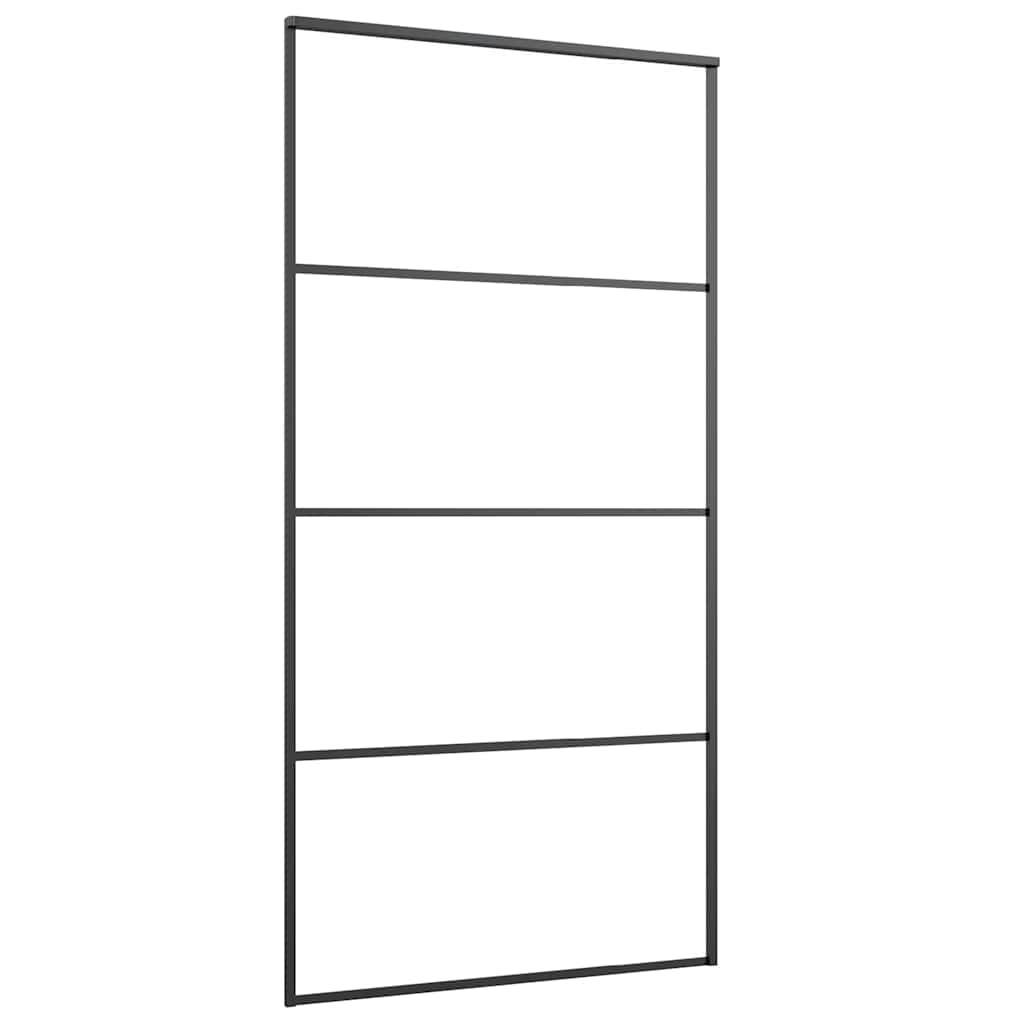 vidaXL Sliding Door with Hardware Set 102,5x205 cm ESG Glass&Aluminium 4