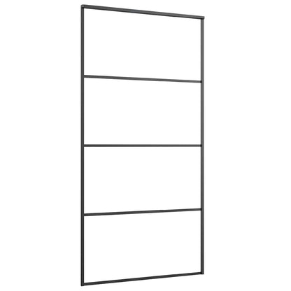 vidaXL Sliding Door with Hardware Set 102,5x205 cm ESG Glass&Aluminium 4
