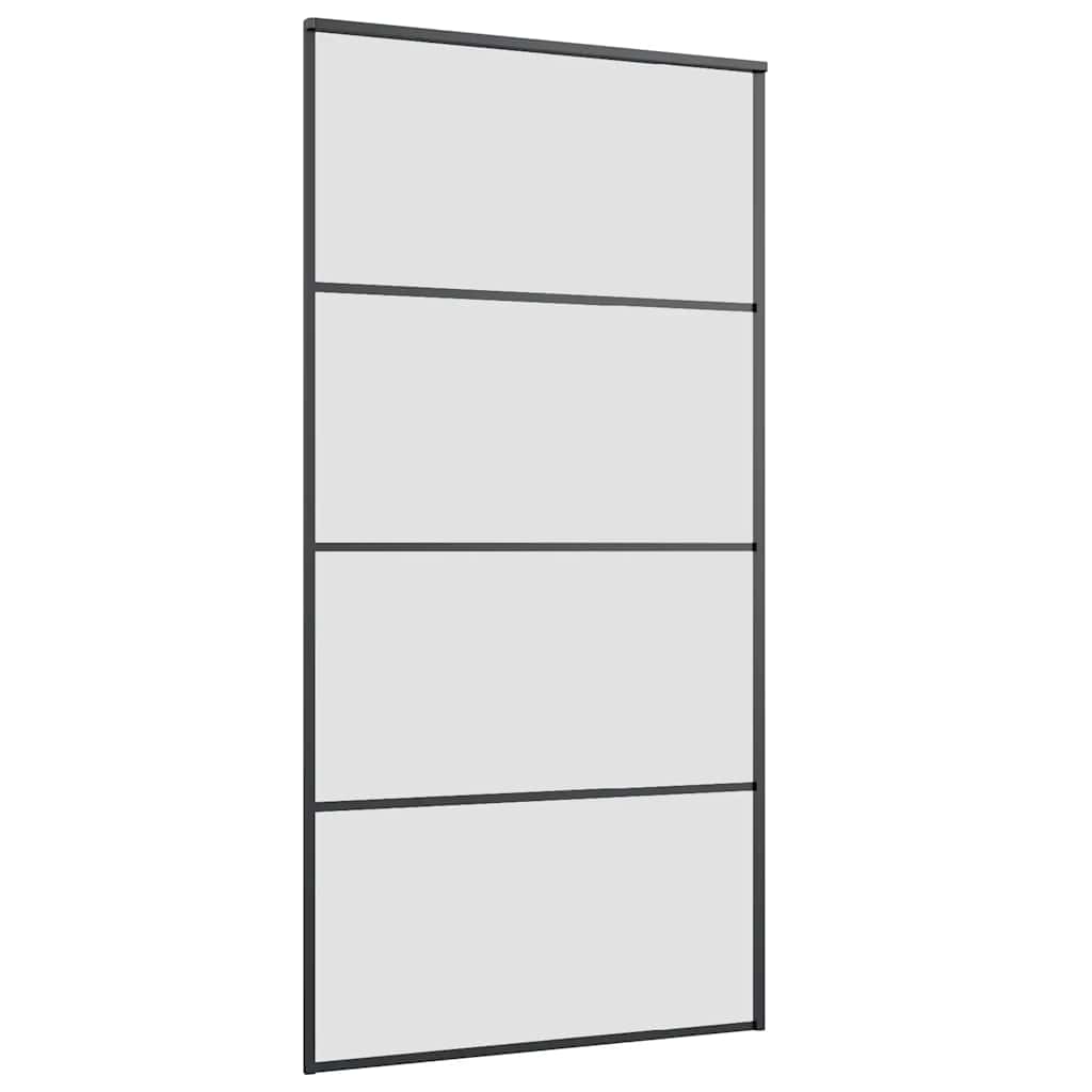 vidaXL Sliding Door with Hardware Set 102,5x205 cm ESG Glass&Aluminium 4