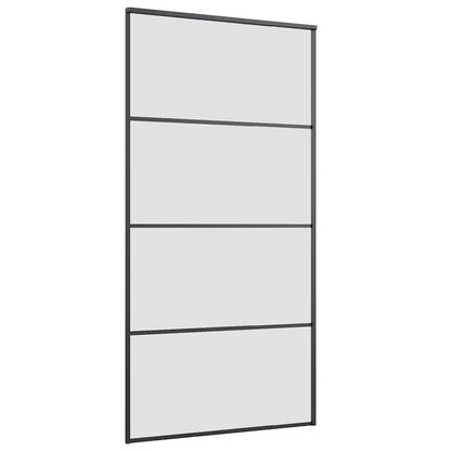 vidaXL Sliding Door with Hardware Set 102,5x205 cm ESG Glass&Aluminium 4