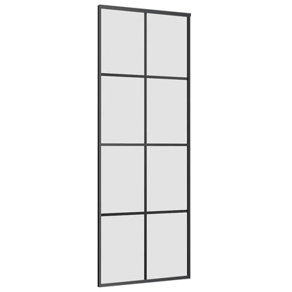 vidaXL Sliding Door with Hardware Set 76x205 cm ESG Glass&Aluminium 4