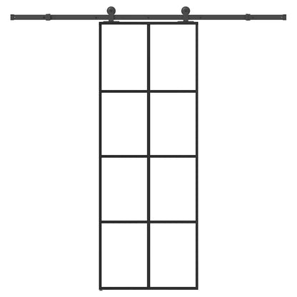 vidaXL Sliding Door with Hardware Set 76x205 cm ESG Glass&Aluminium 1