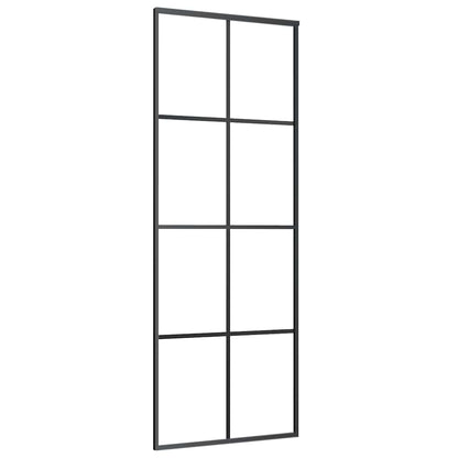 vidaXL Sliding Door with Hardware Set 76x205 cm ESG Glass&Aluminium 4