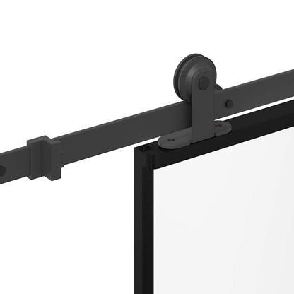 vidaXL Sliding Door with Hardware Set 76x205 cm ESG Glass&Aluminium 5