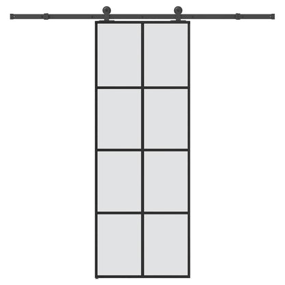 vidaXL Sliding Door with Hardware Set 76x205 cm ESG Glass&Aluminium 1