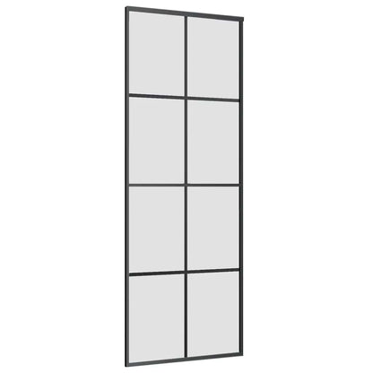 vidaXL Sliding Door with Hardware Set 76x205 cm ESG Glass&Aluminium 4