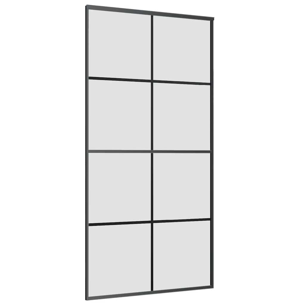 vidaXL Sliding Door with Hardware Set 102,5x205 cm ESG Glass&Aluminium 4