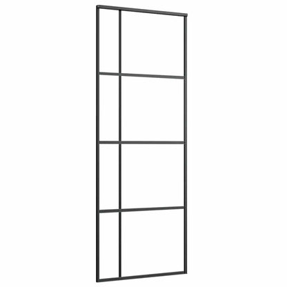 vidaXL Sliding Door with Hardware Set 76x205 cm ESG Glass&Aluminium 4