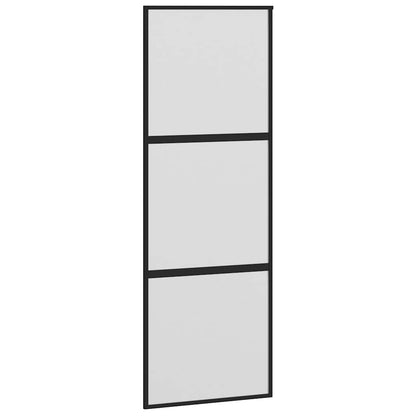 vidaXL Sliding Door with Hardware Set 76x205 cm Tempered Glass&Aluminium 4
