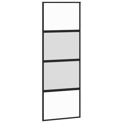 vidaXL Sliding Door with Hardware Set 76x205 cm Tempered Glass&Aluminium 4