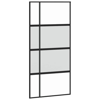 vidaXL Sliding Door with Hardware Set 102.5x205 cm Tempered Glass and Aluminium 4