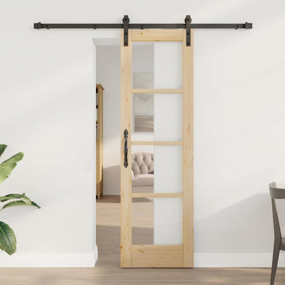 vidaXL Sliding Door ORKDAL 183 cm Natural and Black