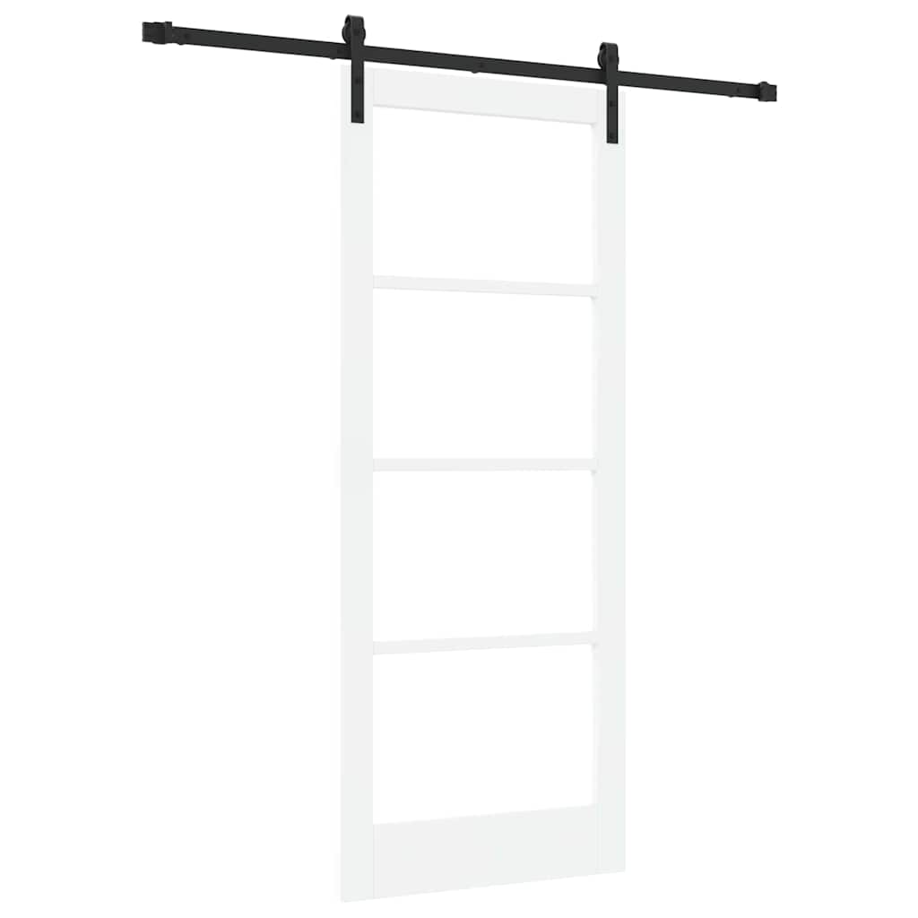 vidaXL Sliding Door ORKDAL White and Black 83 x 202 cm 2