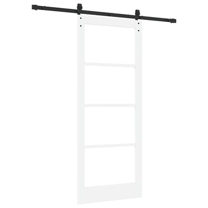 vidaXL Sliding Door ORKDAL White and Black 83 x 202 cm 6