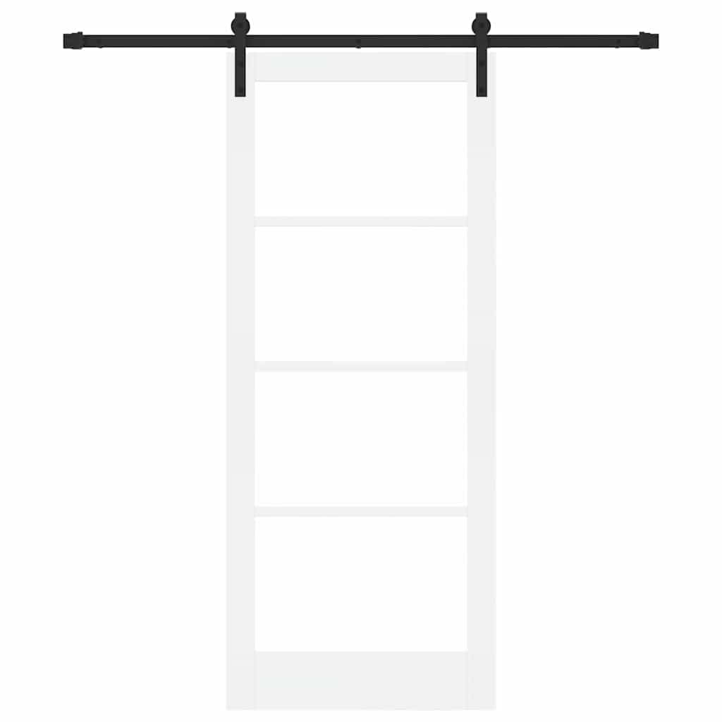 vidaXL Sliding Door ORKDAL White and Black 83 x 202 cm 4