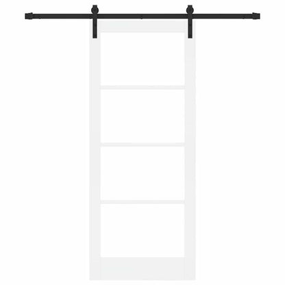 vidaXL Sliding Door ORKDAL White and Black 83 x 202 cm 4