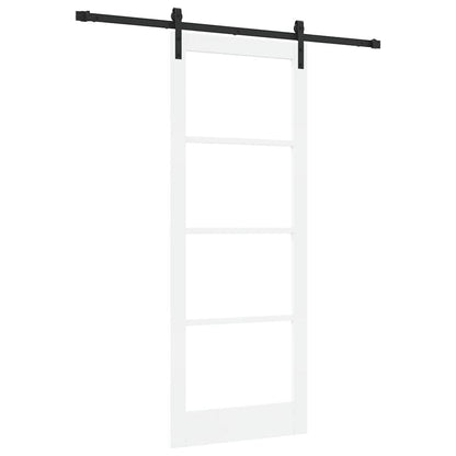 vidaXL Sliding Door ORKDAL White and Black 83 x 211 cm 2