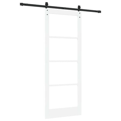 vidaXL Sliding Door ORKDAL White and Black 83 x 211 cm 6
